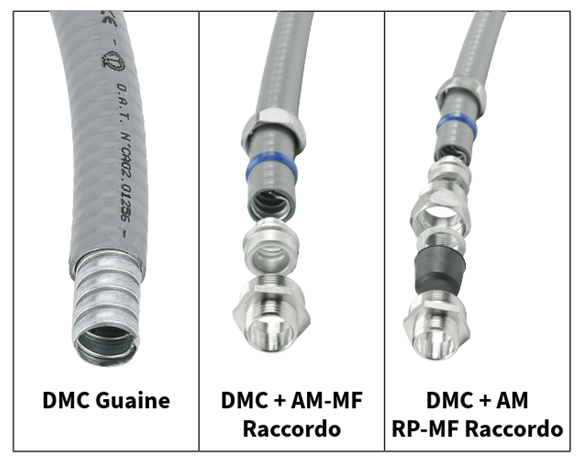 Guaine DMC in acciaio zincato e rivestimento in PVC con raccordo tipo AM-MF da Euro2000